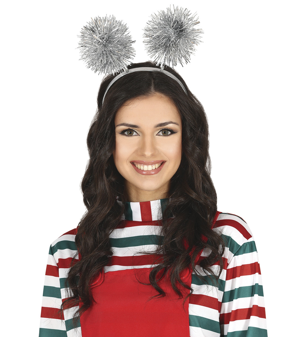 Party čelenka se stříbrnými třásněmi