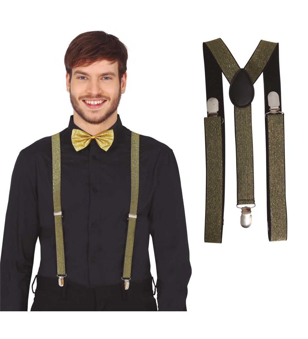 Retro kšandy ve zlaté barvě