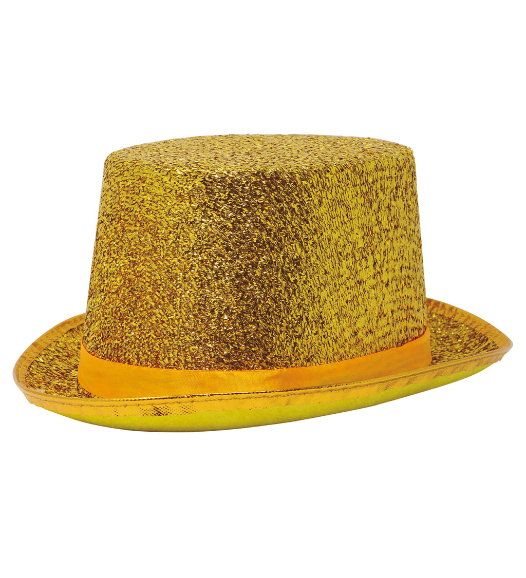 Stylový zlatý cylindr na párty