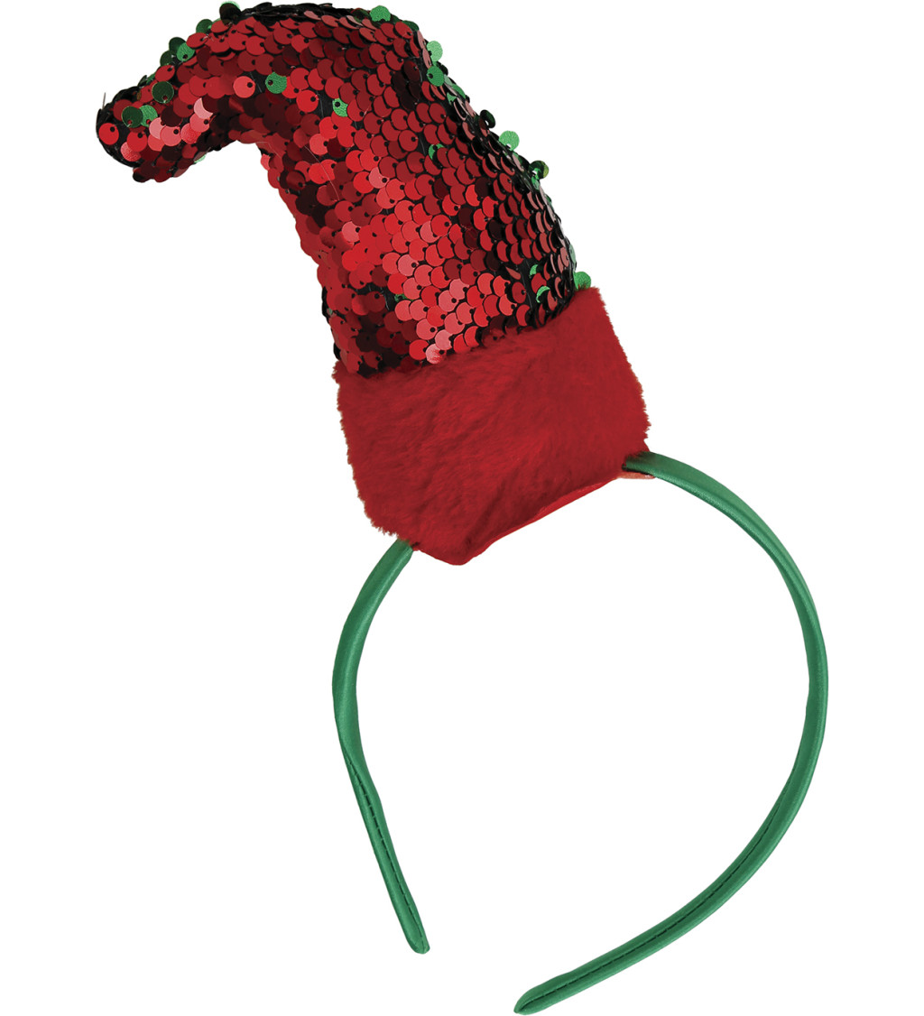 Čelenka – flitrová vánoční čepice