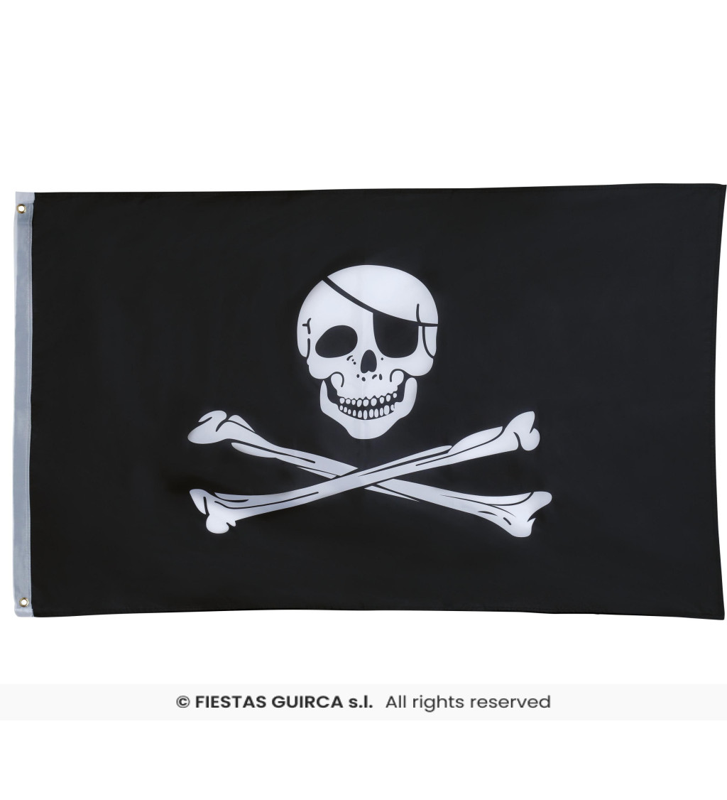 Pirátská vlajka  – 90 × 150 cm