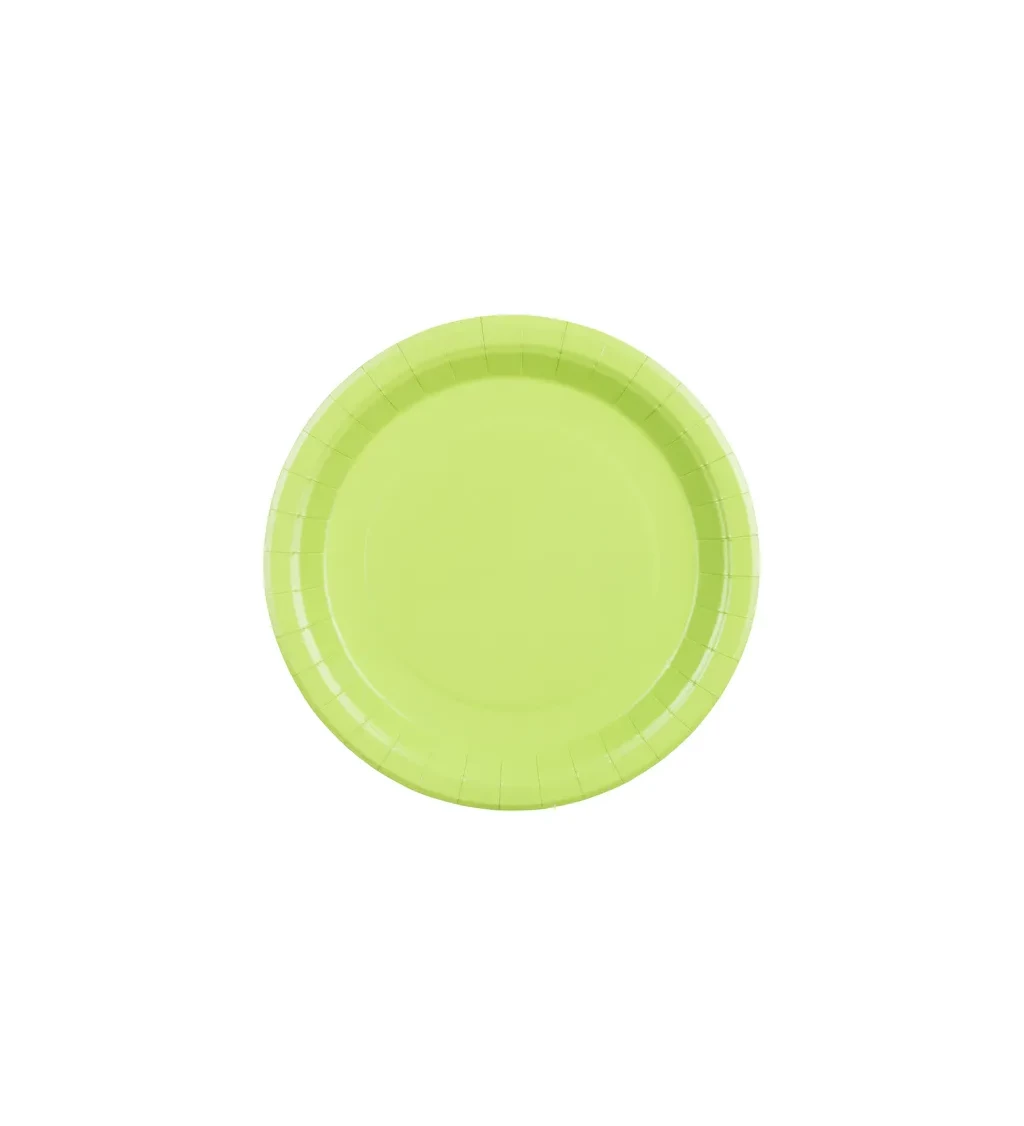 Světle zelené talířky - 6 ks