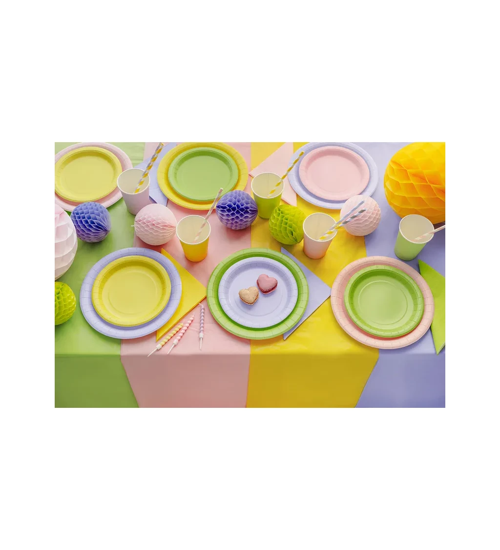 Světle zelené talířky - 6 ks