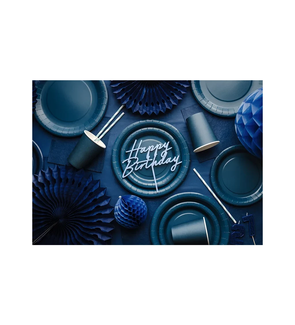 Tmavě modré talířky - 6 ks