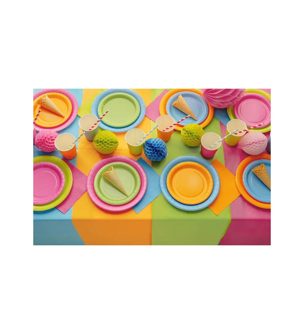 Světle modré talířky - 6 ks