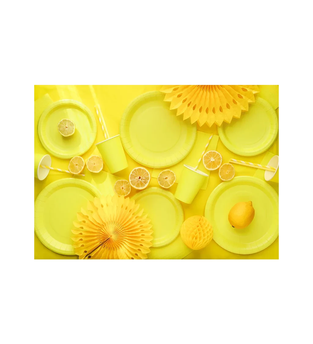 Žluté talířky - 6 ks