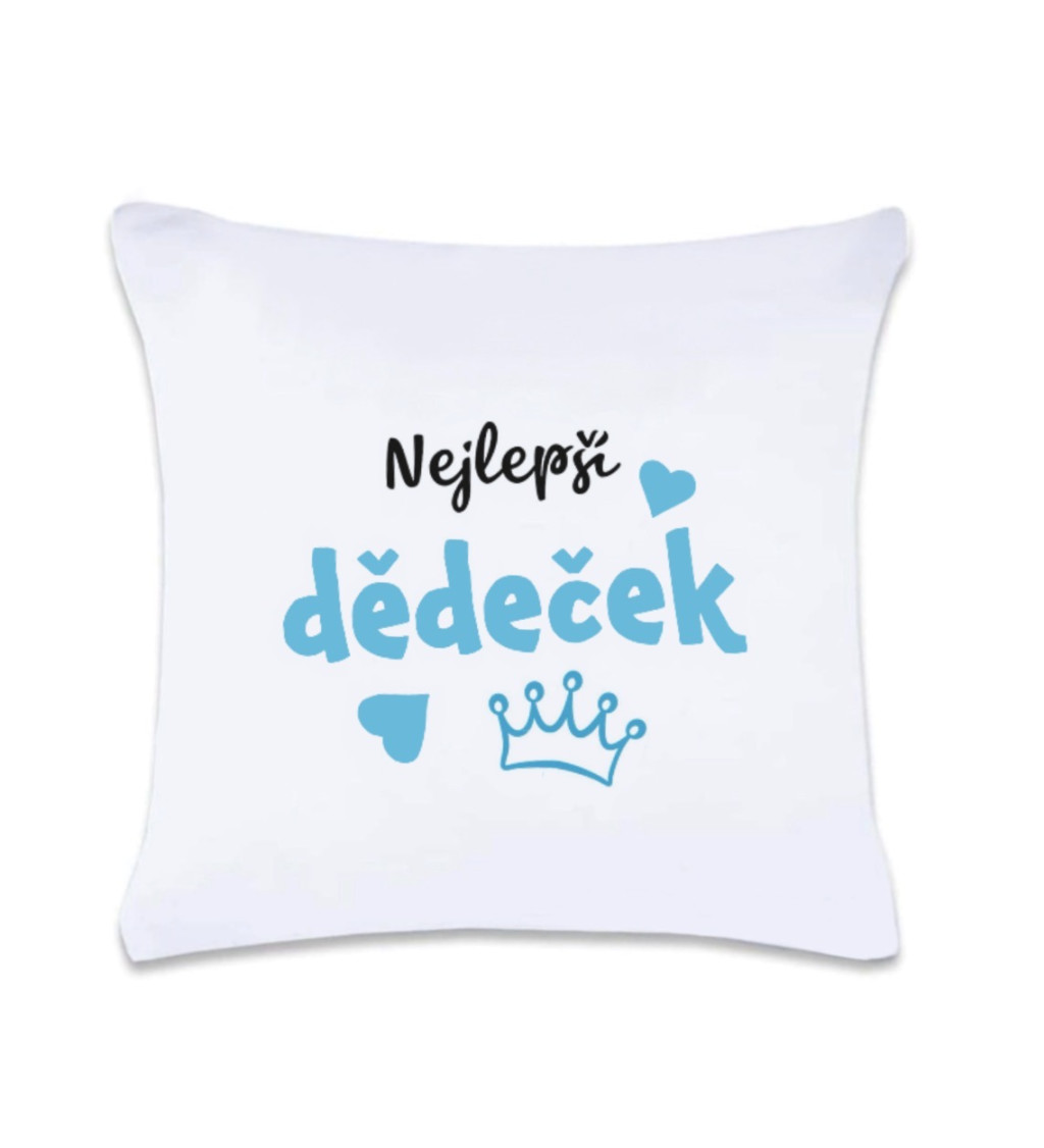 Polštář s potiskem - Nejlepší dědeček, 40x40 cm