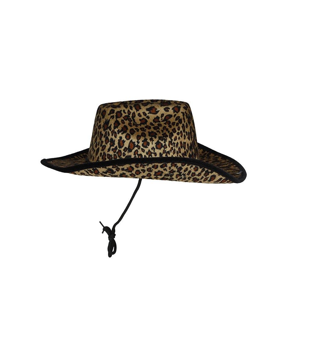 Leopardí klobouk kovbojský