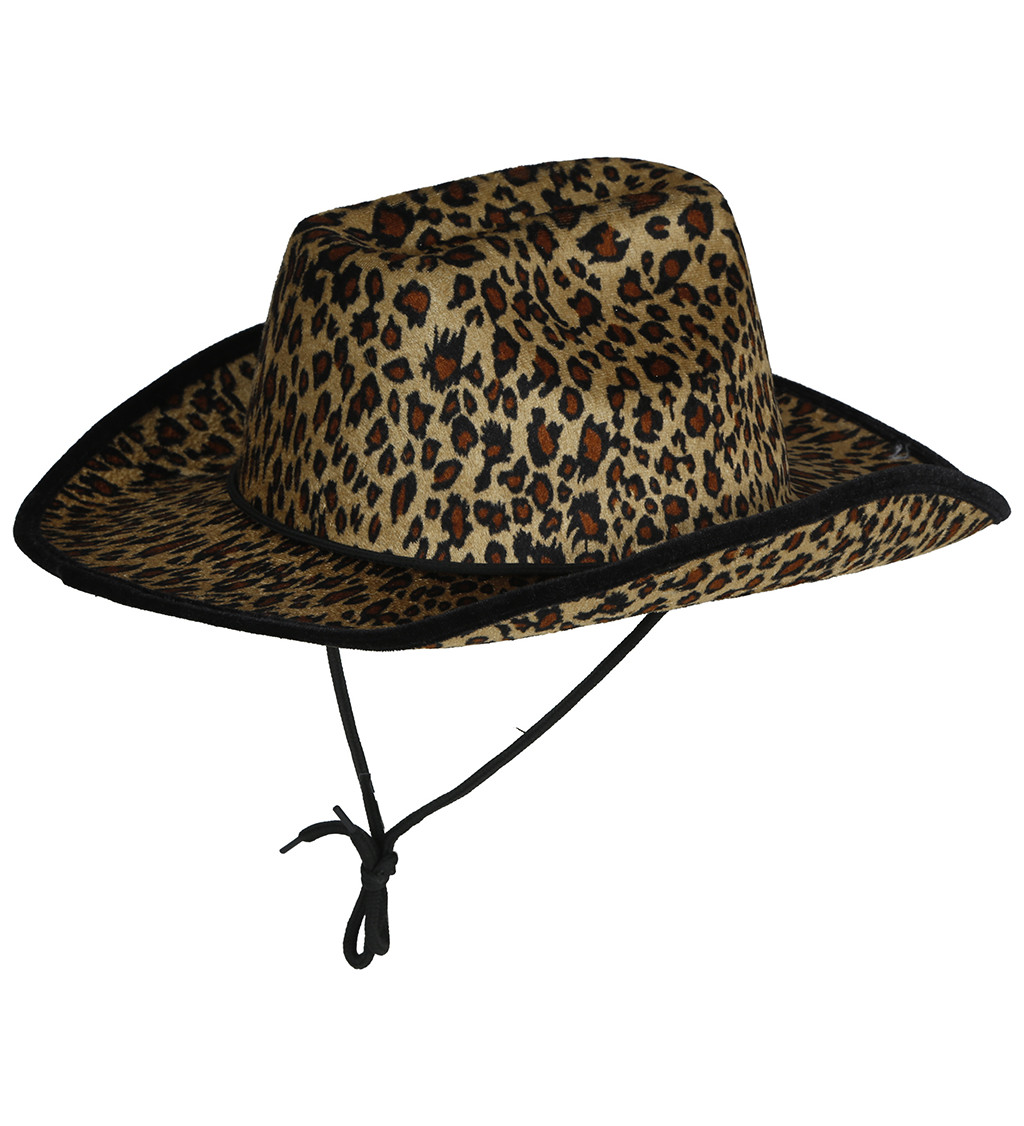 Leopardí klobouk kovbojský