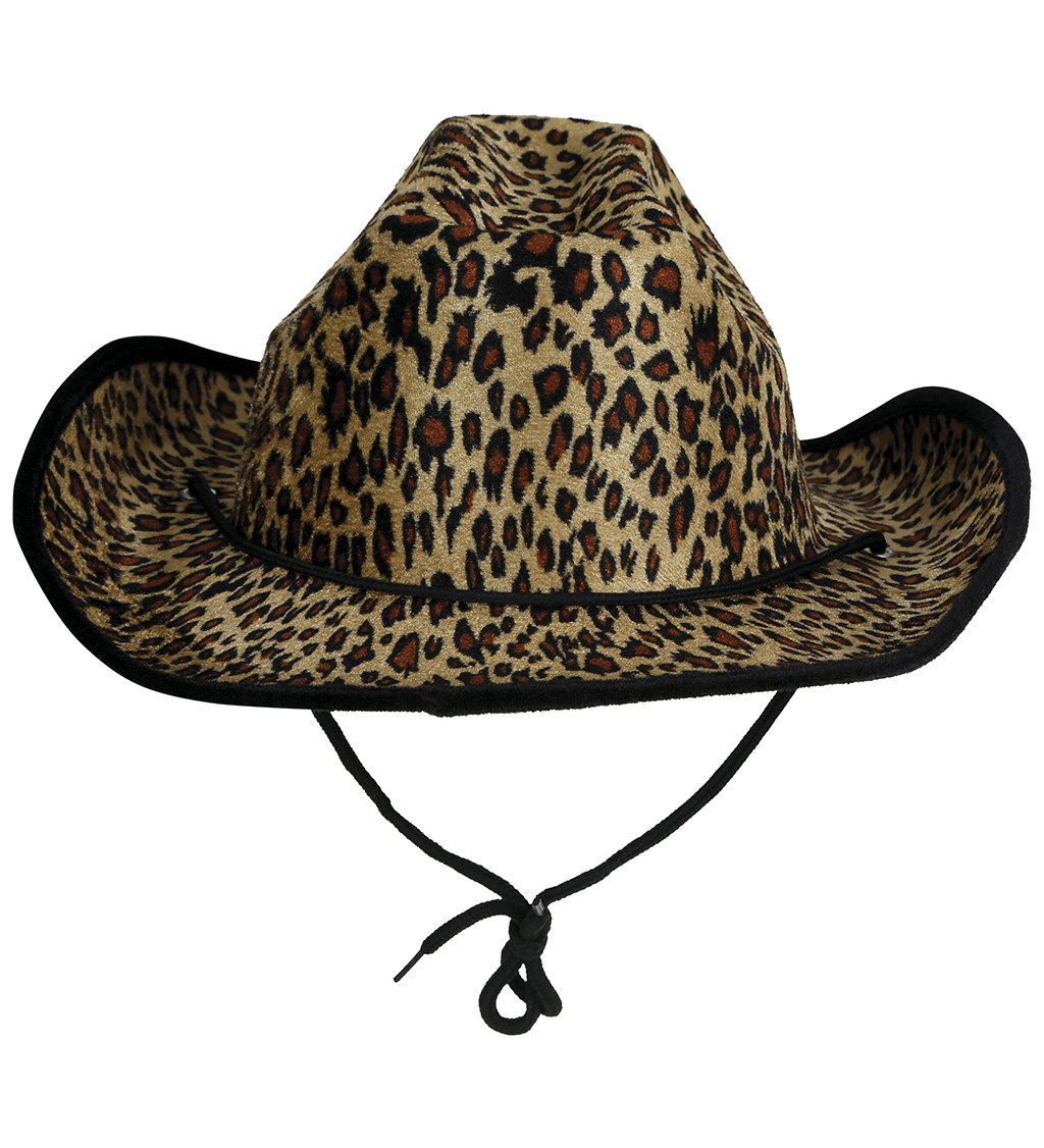 Leopardí klobouk kovbojský