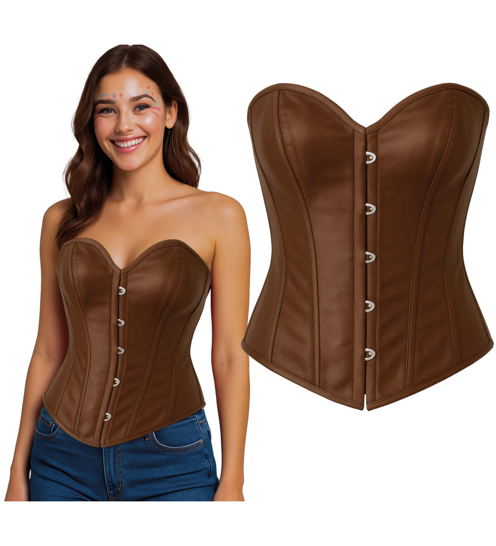 Korzet hnědé barvy