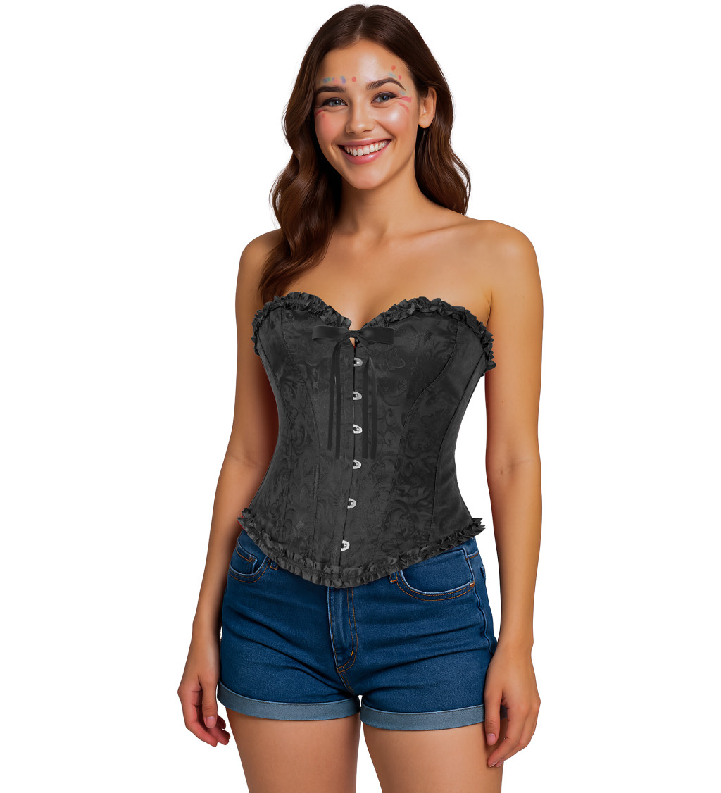 Korzet černý s krajkou