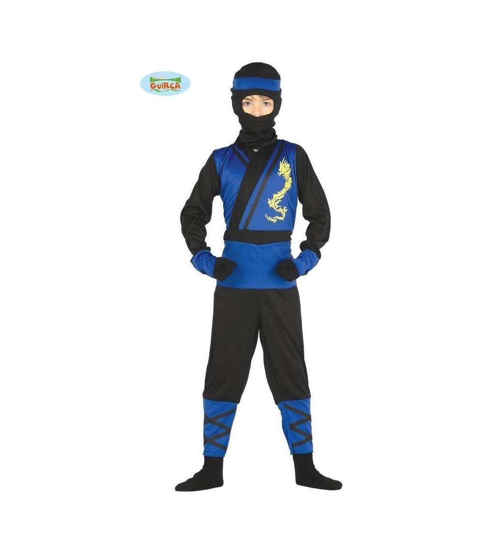 Dětský kostým Ninja modrý bojovník