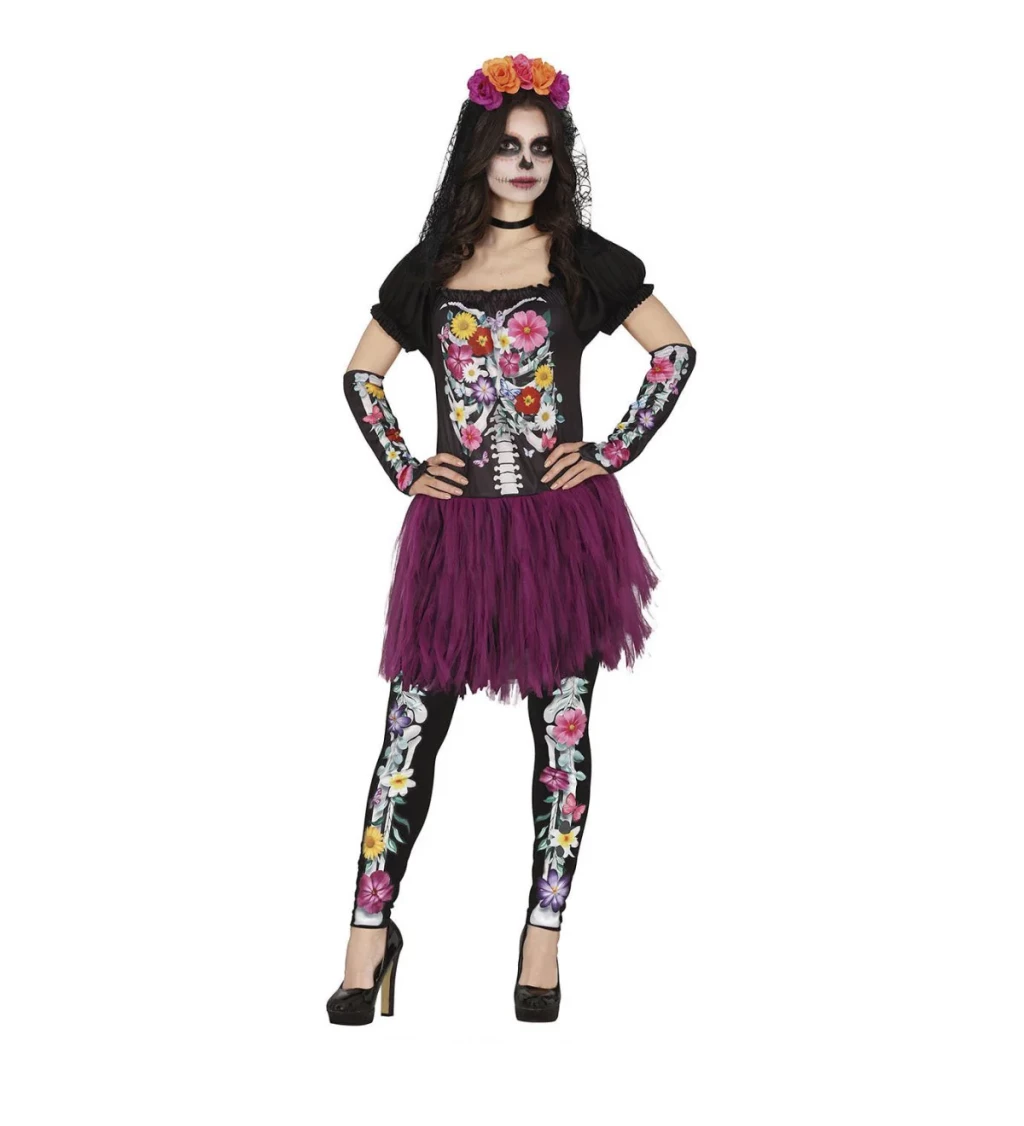 Dámský kostým Fiestas Catrina elegantní