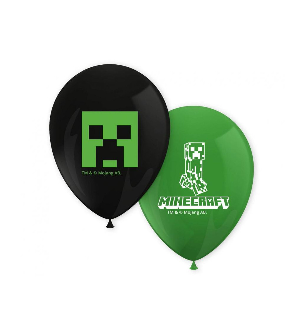 Sada latexových balónků: Minecraft Creeper