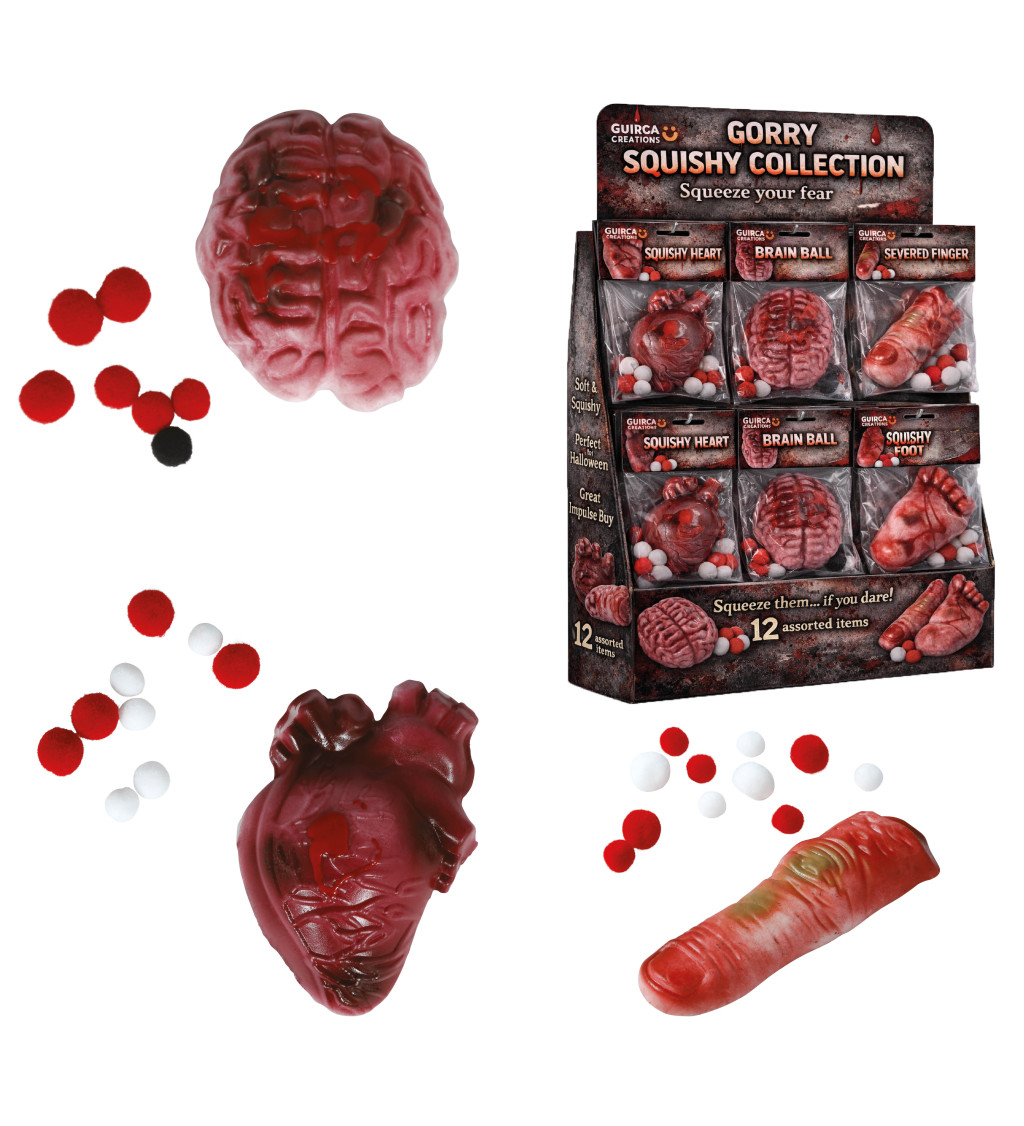 Mačkací orgány – červený mix, 10 cm