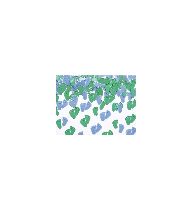 Konfety - modro-zelené nožičky