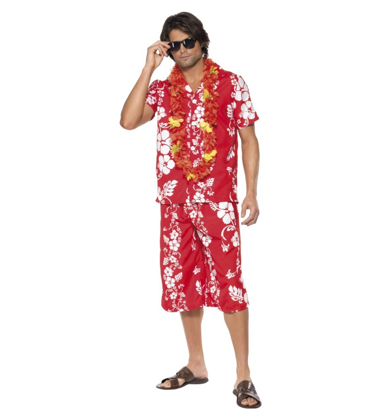 Kostým "Havajský muž - červený"