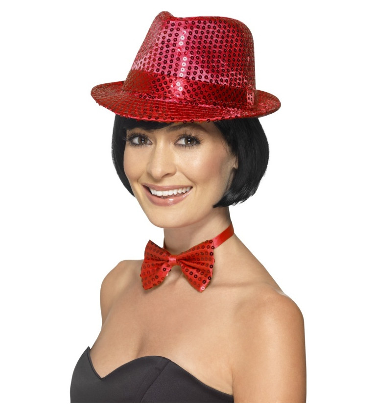 Disco klobouček - červený