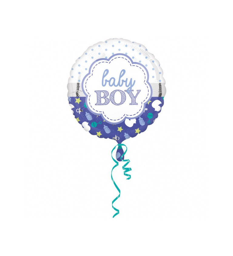 Fóliový balónek Baby Boy s lasturami