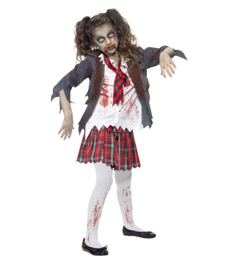 Dětský kostým "Zombie školačka"