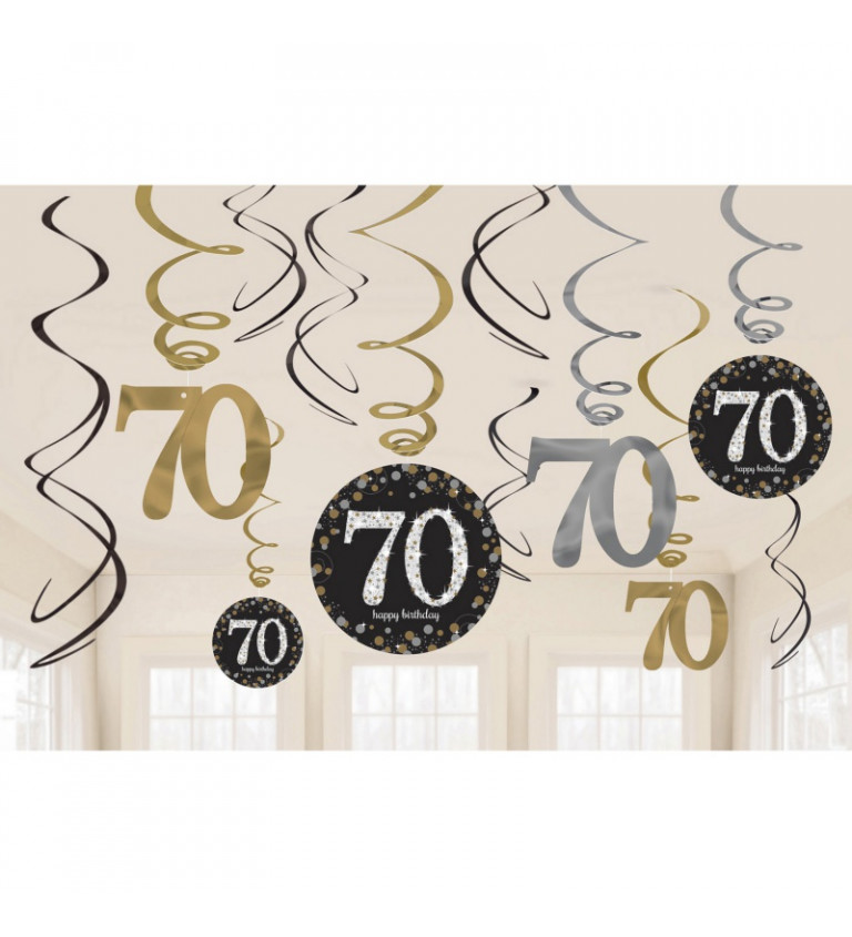 70 let - Zlaté závěsné spirálky