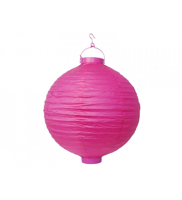 Papírový lampion - růžový 30 cm