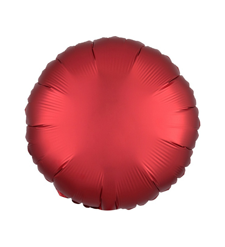 Fóliový balónek ve tvaru kola - červený