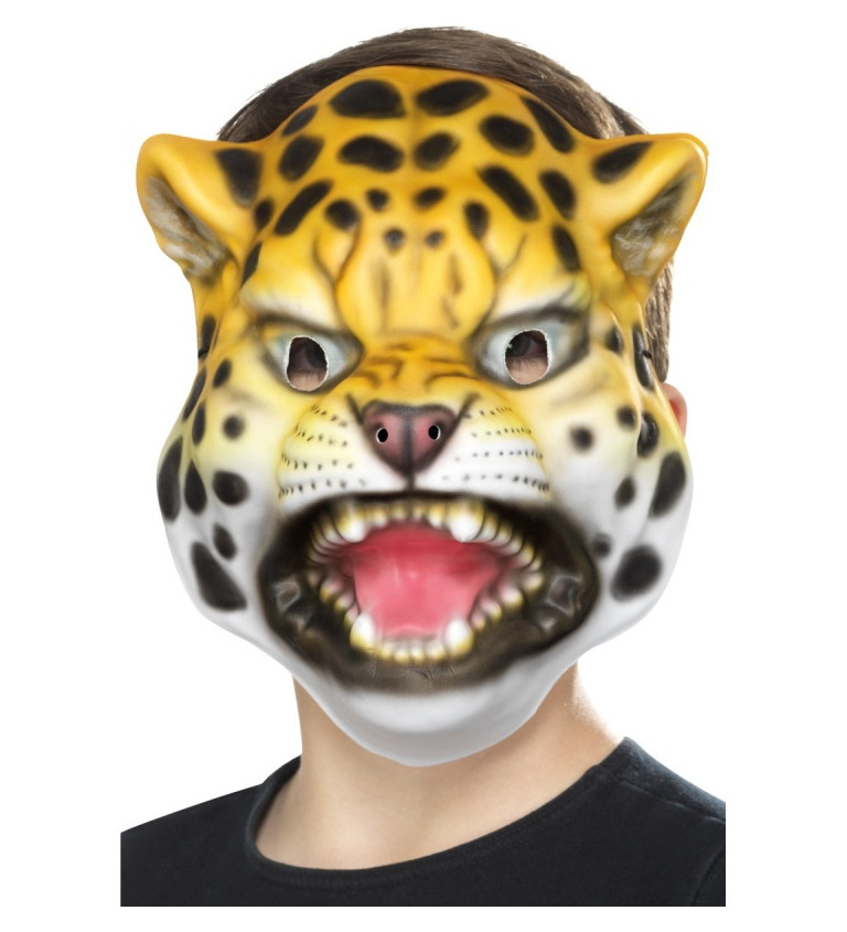 Plastická party maska Leopard
