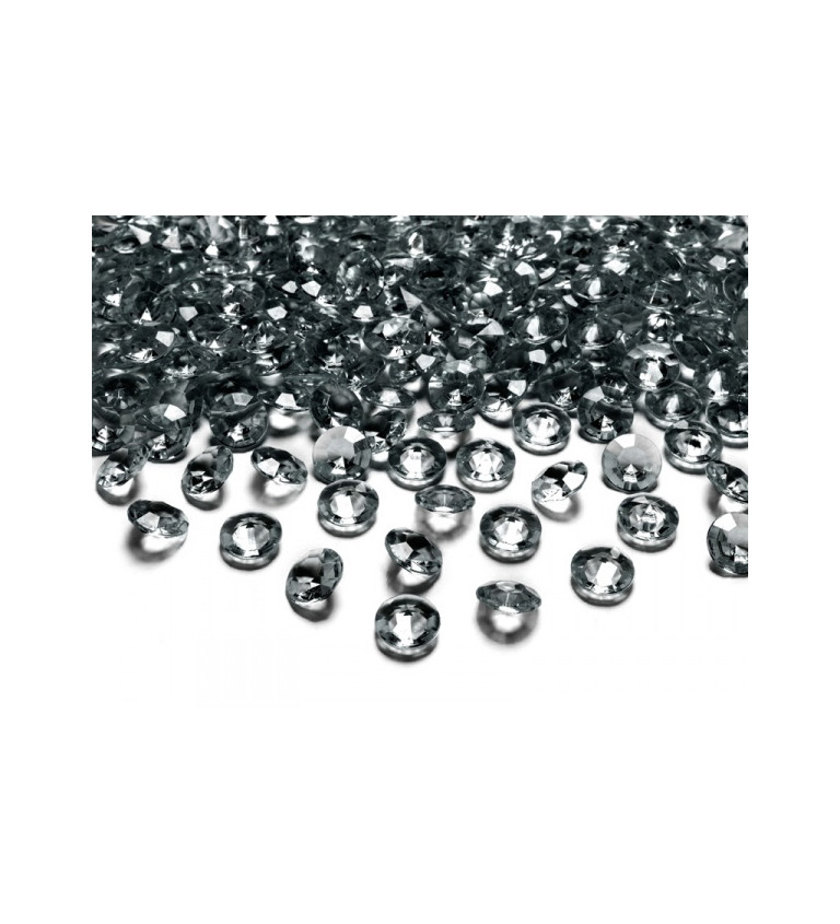 Dekorativní diamanty mini - šedé