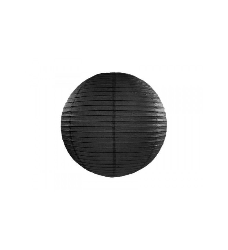 Papírový lampion II - černý 35 cm