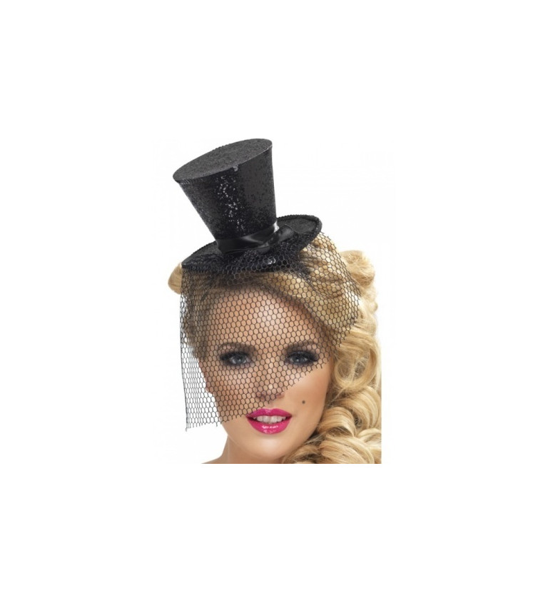 Mini klobouček - černý
