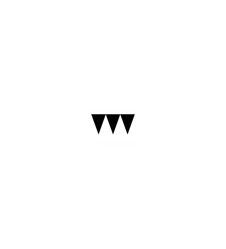 Girlanda - trojúhelníky černé