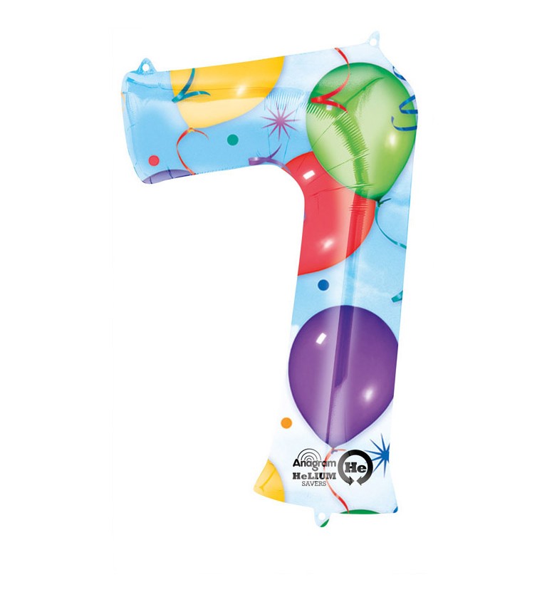 Balonek "7" - barevný