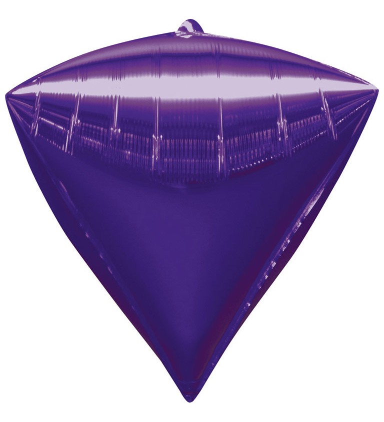Fóliový balónek ve tvaru diamantu - fialová