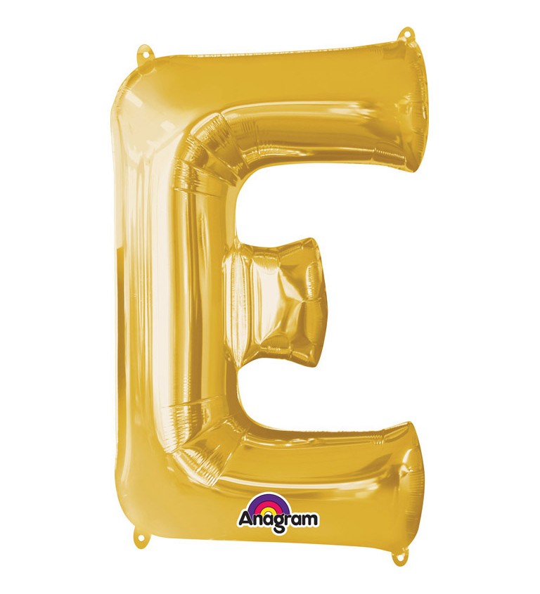 Balonek "E" - zlatý