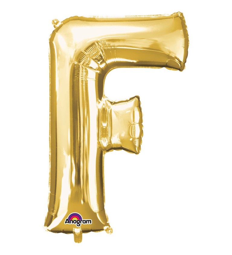 Balonek "F" - zlatý