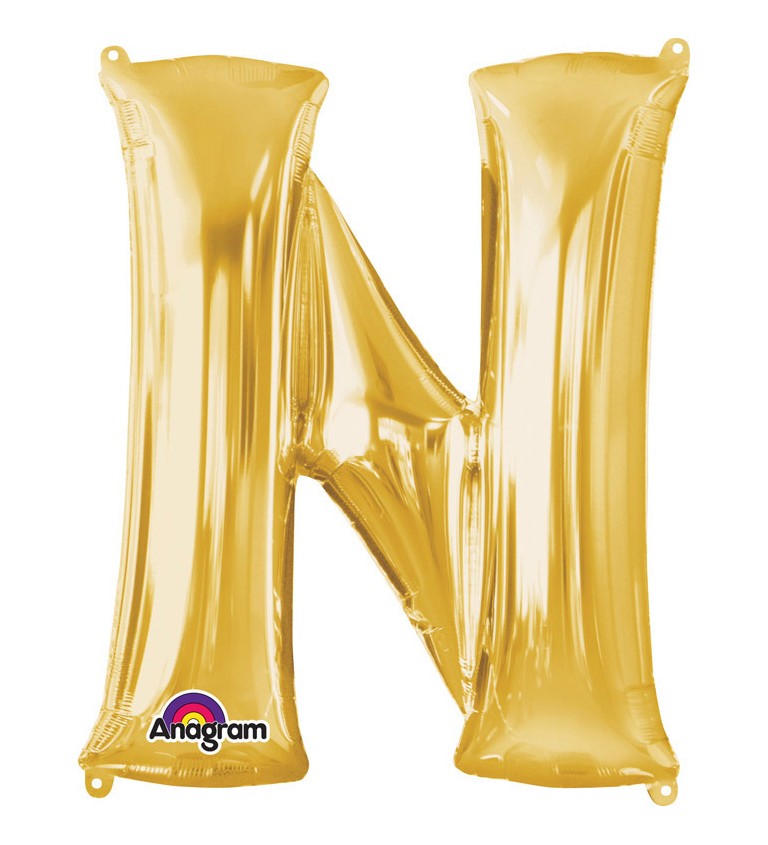 Balonek "N" - zlatý
