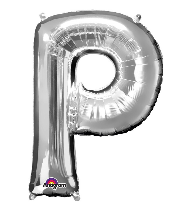 Balonek "P" - stříbrný