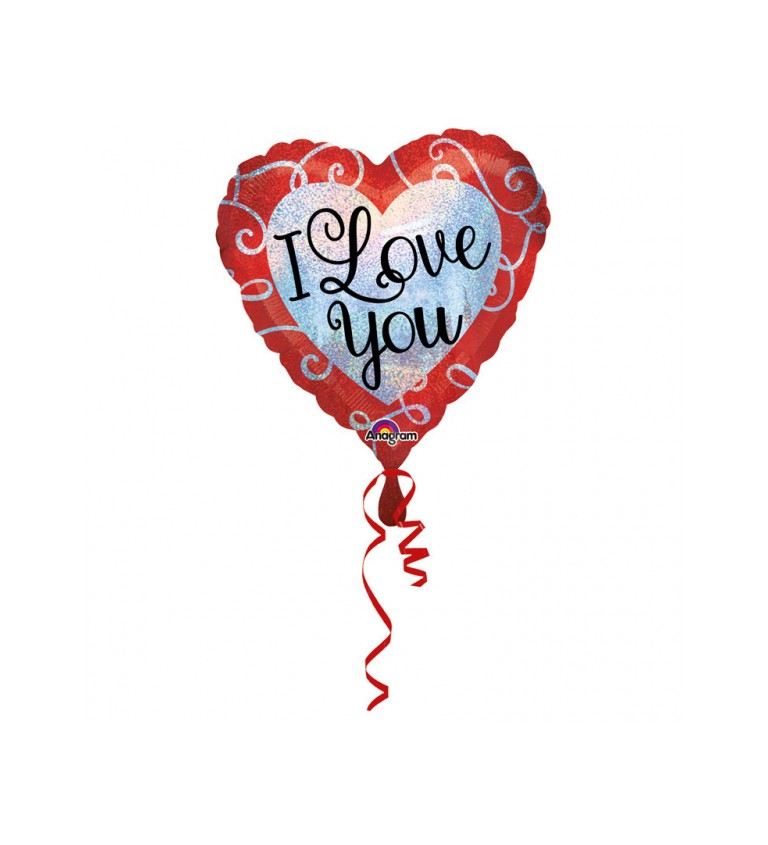 Fóliový balónek I Love You - srdce