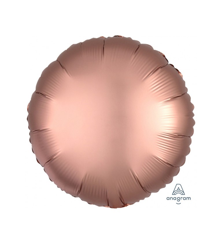 Fóliový balónek ve tvaru kola - růžové zlato