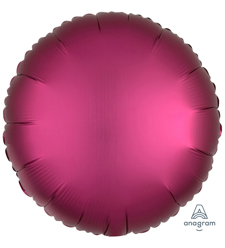 Fóliový balónek ve tvaru kola - tmavě růžový