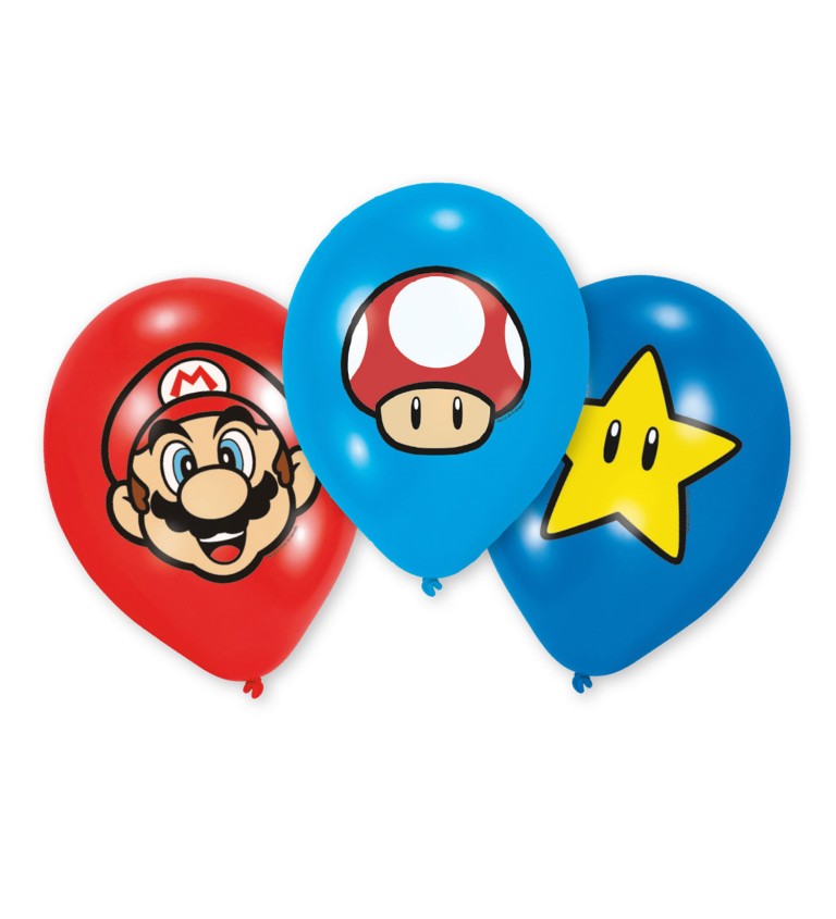 Balónek - Super Mario 6 ks