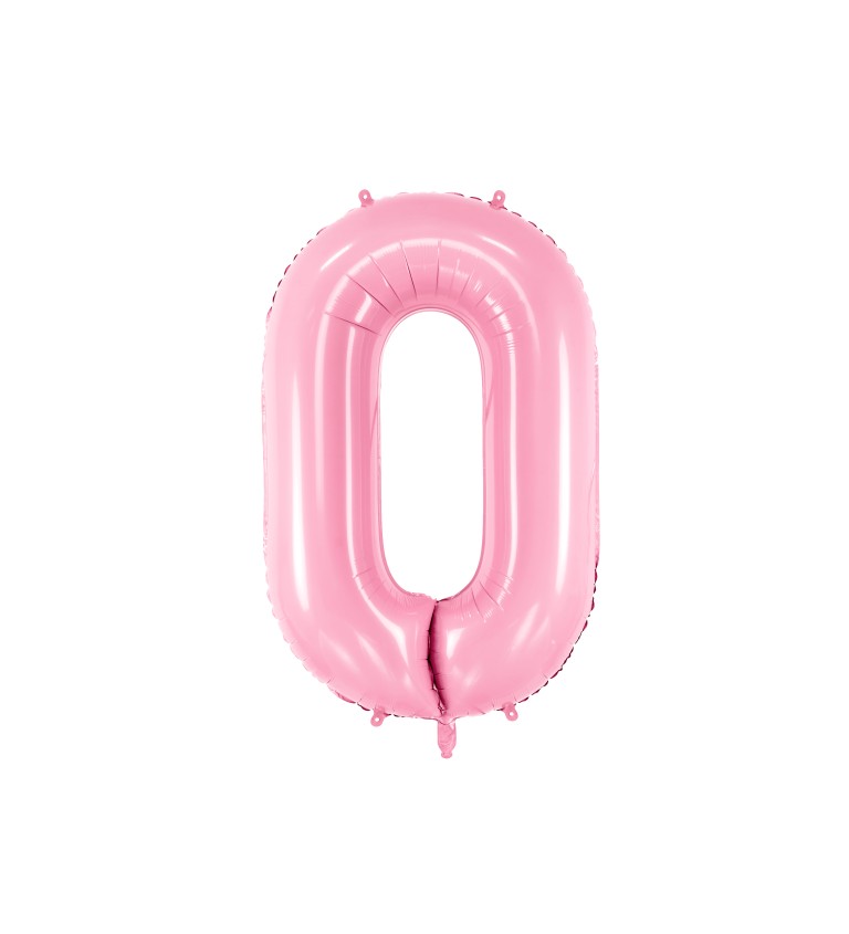 Růžový fóliový balónek 0
