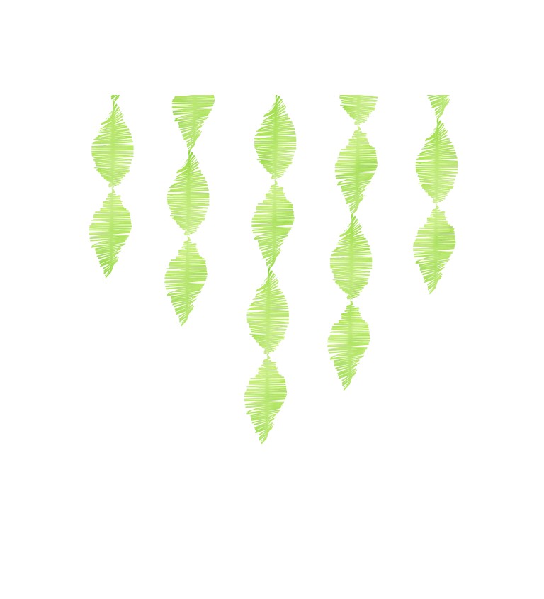 Dekorace - zelená spirálovitá