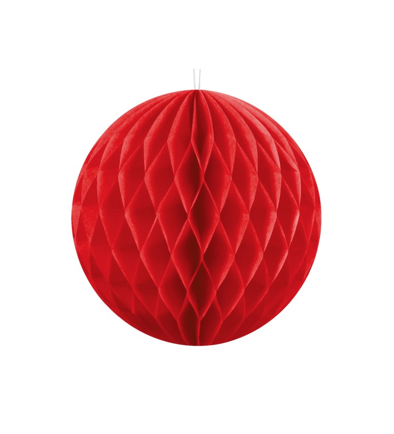 Dekorativní koule červená - 10 cm
