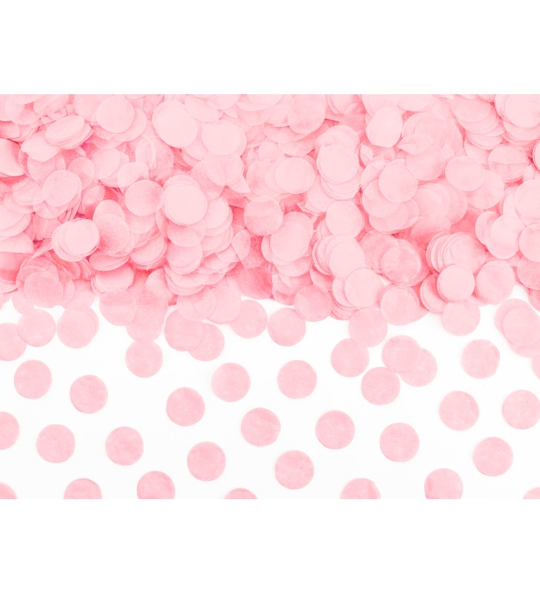 Konfety - světle růžové puntíky