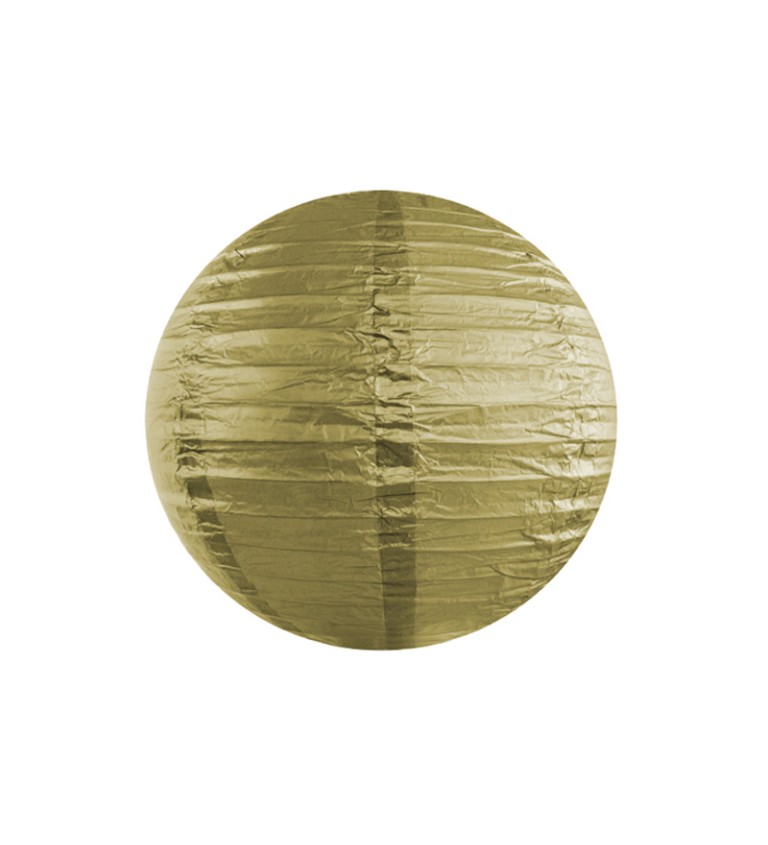 Papírový lampión II - zlatý 25 cm