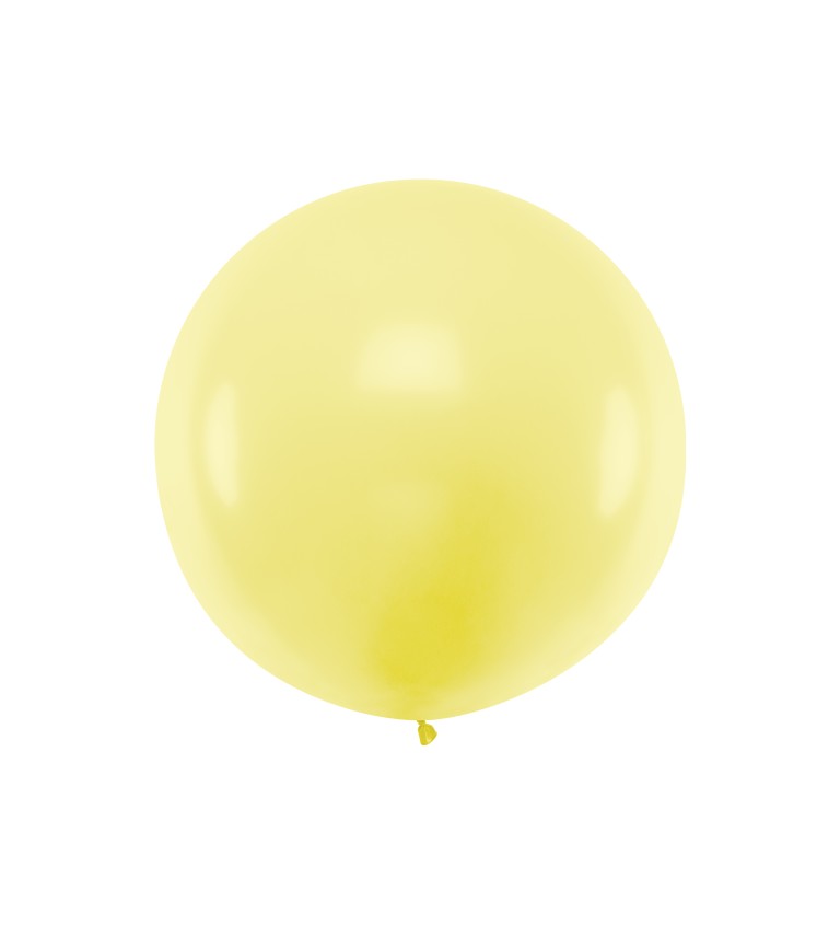 Pastelový světle žlutý mega balónek
