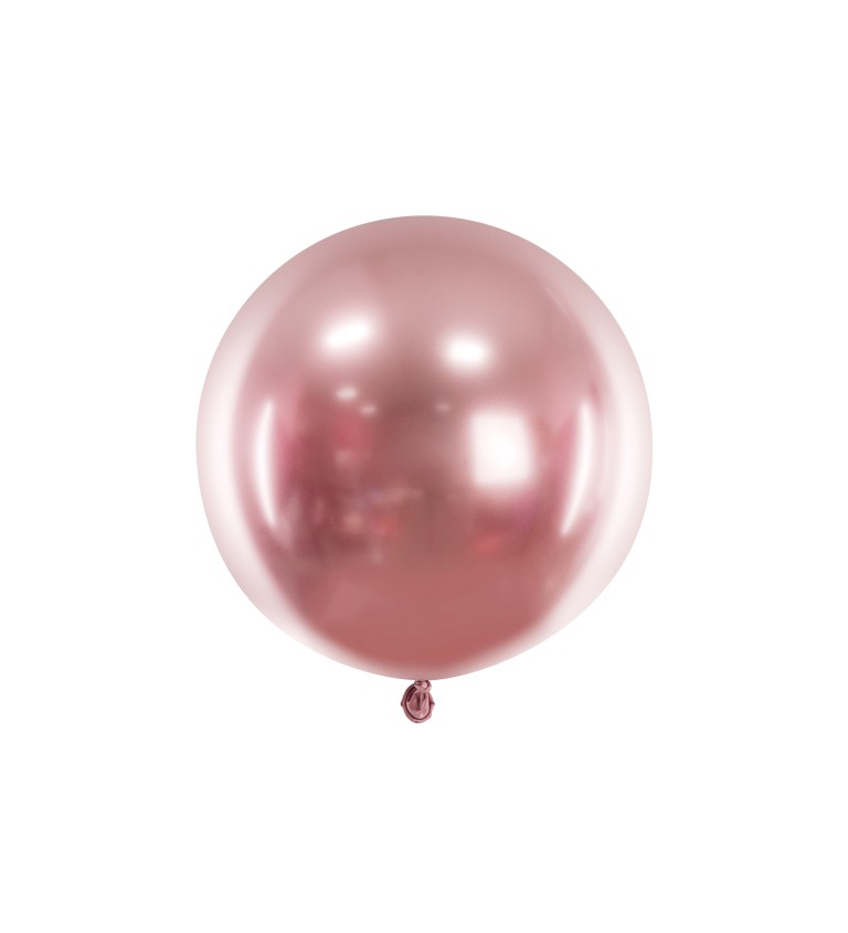 Lesklý mega balónek růžové zlato